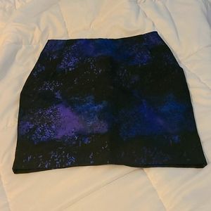 H&M Black and Blue Skirt